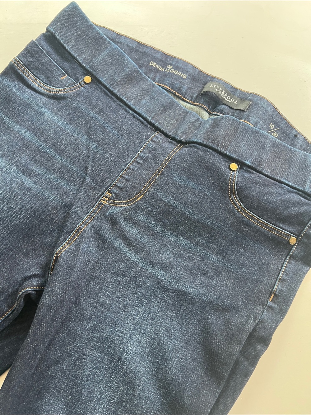 Liverpool Women's Dark Blue Denim Leggings